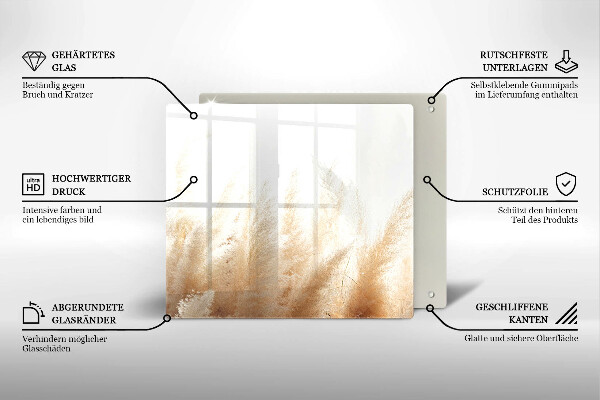 Protection plaque induction Herbe de la pampa