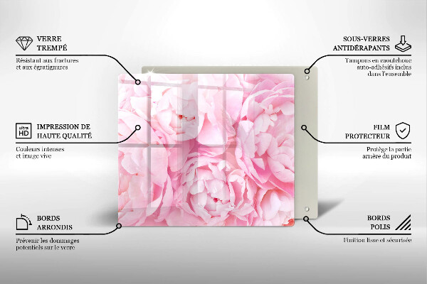 Protection plaque induction Pivoines délicates