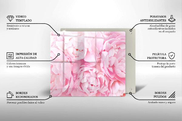 Protection plaque induction Pivoines délicates