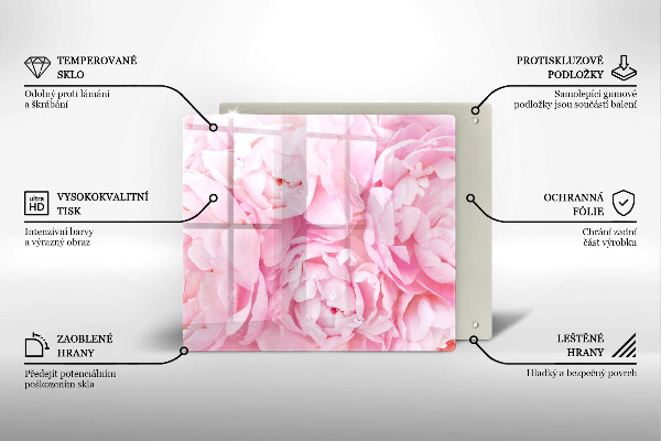 Protection plaque induction Pivoines délicates