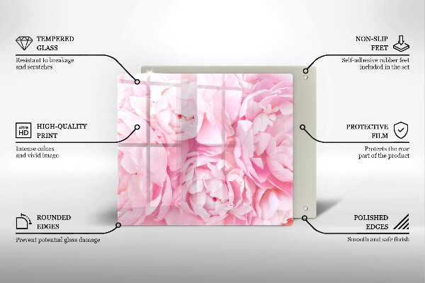 Protection plaque induction Pivoines délicates