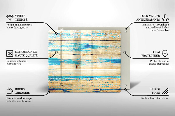 Protection plaque induction Planches de bois rétro