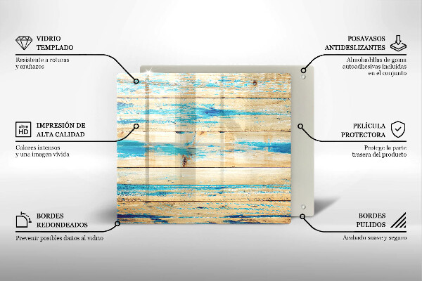Protection plaque induction Planches de bois rétro