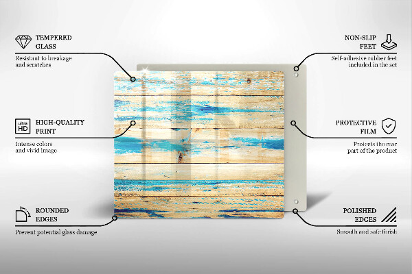 Protection plaque induction Planches de bois rétro