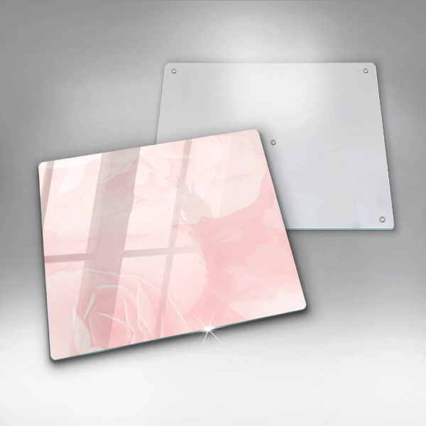 Protection plaque induction Fond de roses pastel