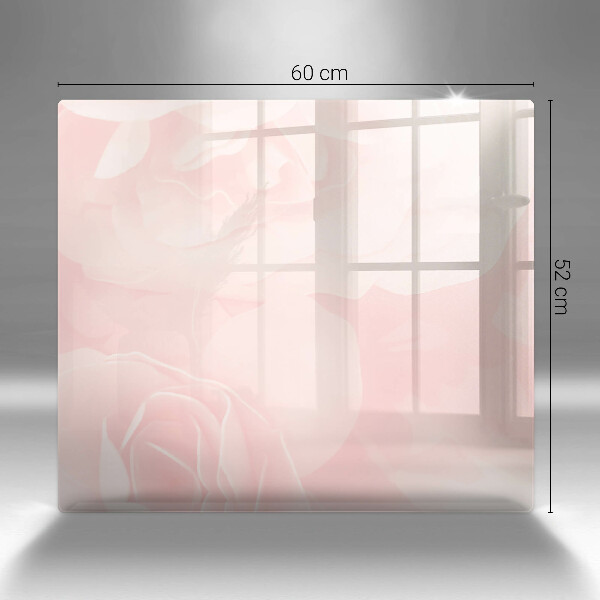 Protection plaque induction Fond de roses pastel