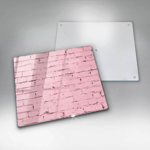 Protection plaque induction Mur de briques pastel