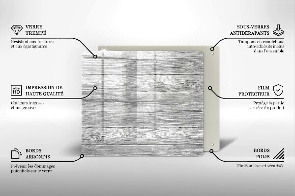 Protection plaque induction Vieilles planches de bois