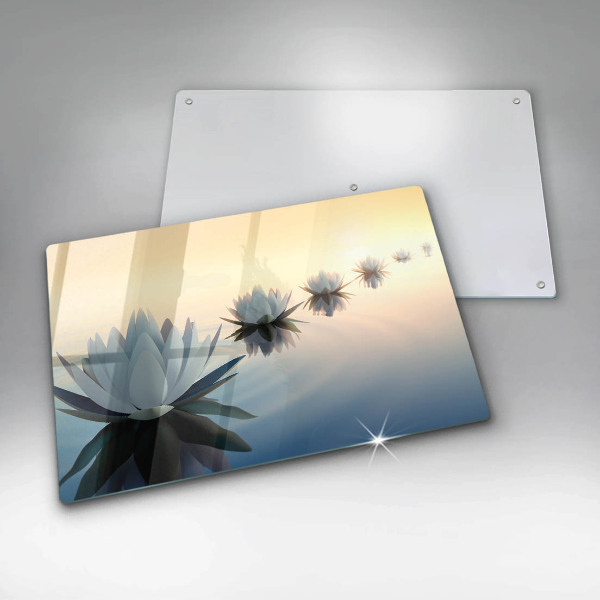 Protection plaque induction Fleurs de lys sur l'eau