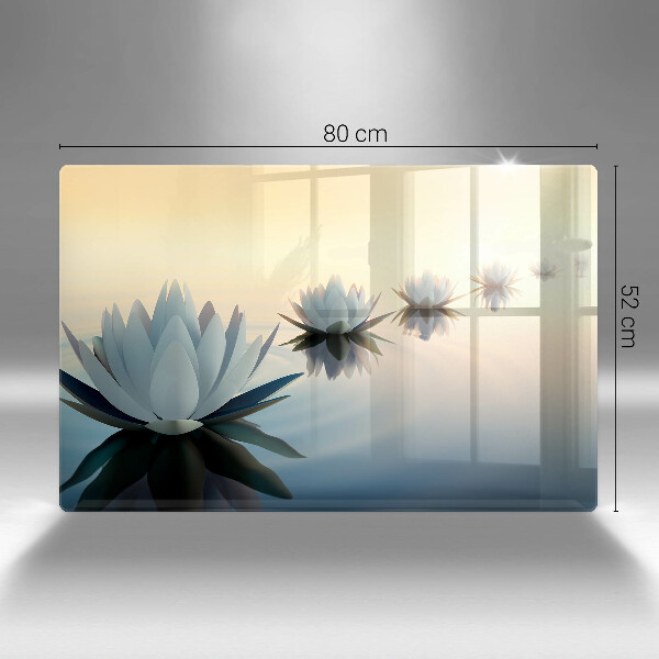 Protection plaque induction Fleurs de lys sur l'eau