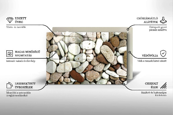 Protection plaque induction Fond de petites pierres