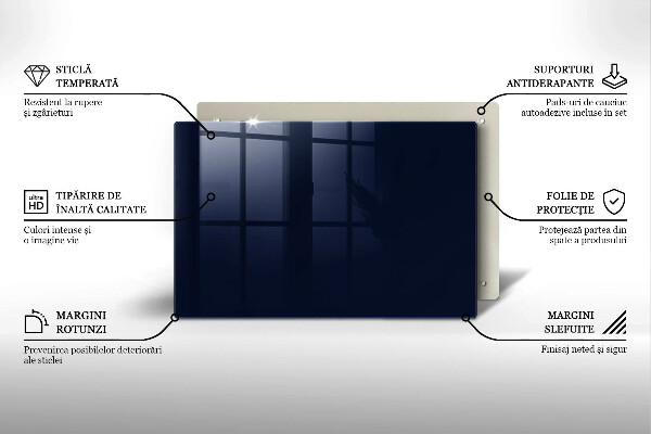 Protège plaque de cuisson bleu marine