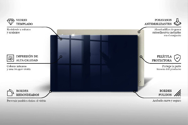 Protège plaque de cuisson bleu marine