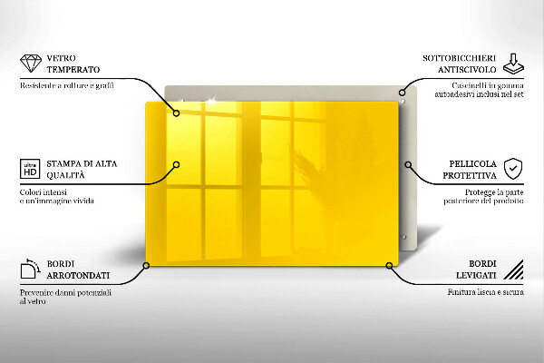 Protège plaque de cuisson Jaune