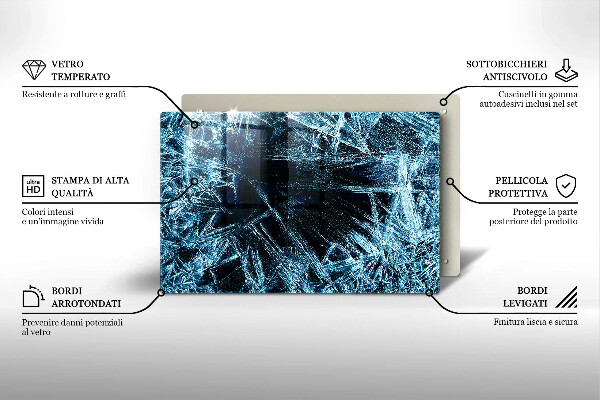 Protection plaque induction Structure de glace piquante