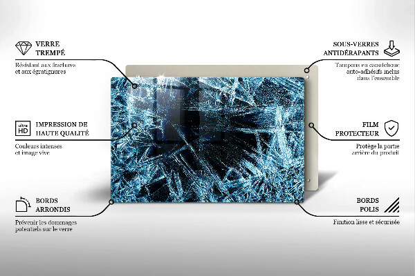 Protection plaque induction Structure de glace piquante
