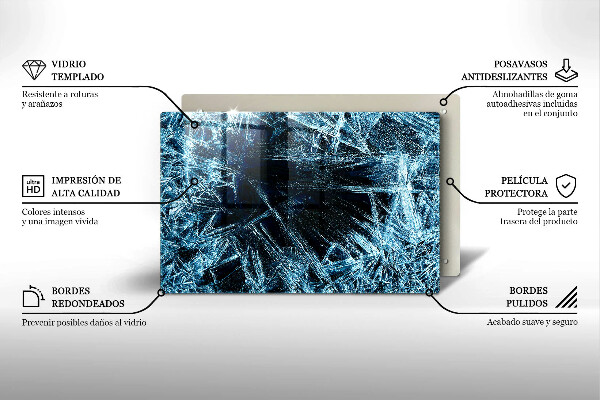Protection plaque induction Structure de glace piquante