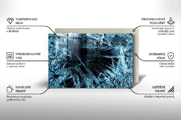 Protection plaque induction Structure de glace piquante