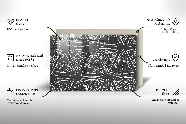 Protection plaque induction Illustration de pizza