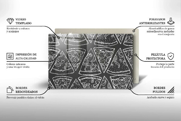 Protection plaque induction Illustration de pizza