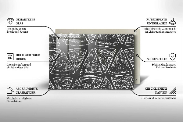 Protection plaque induction Illustration de pizza