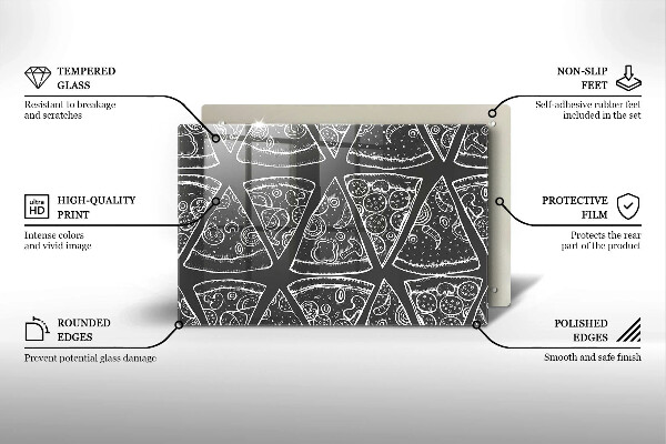 Protection plaque induction Illustration de pizza