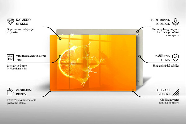 Protection plaque induction Fruit orange juteux