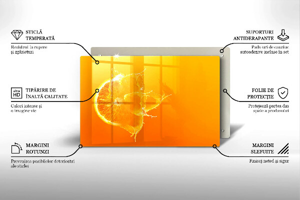 Protection plaque induction Fruit orange juteux