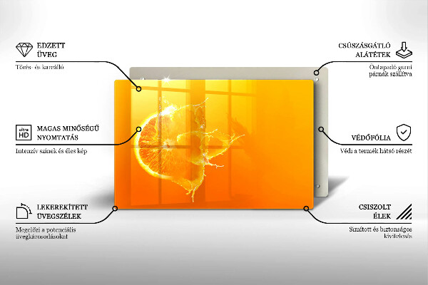 Protection plaque induction Fruit orange juteux