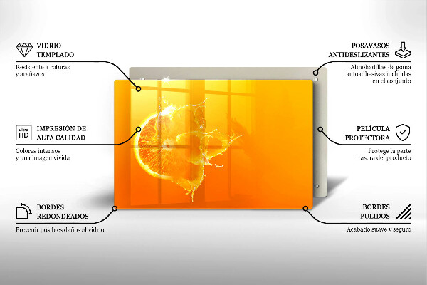 Protection plaque induction Fruit orange juteux