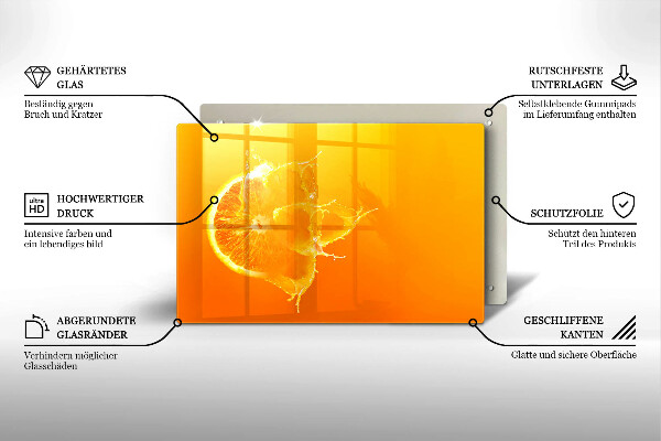 Protection plaque induction Fruit orange juteux