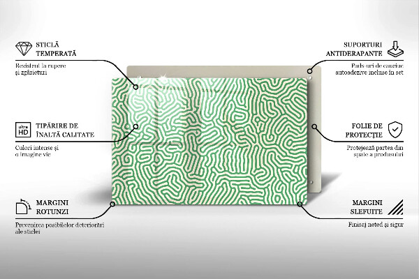Protection plaque induction Lignes abstraites