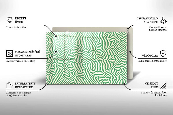 Protection plaque induction Lignes abstraites