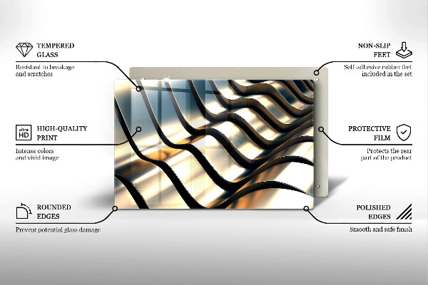 Protection plaque induction Formes métalliques 3D