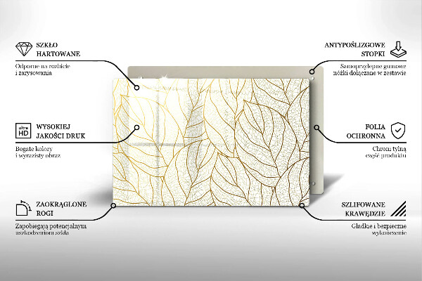 Protection plaque induction Modèle de feuilles de dessin au trait