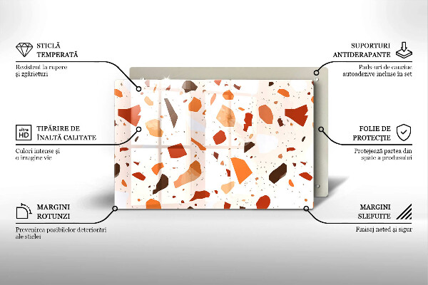 Protège plaque de cuisson Grès décoratif