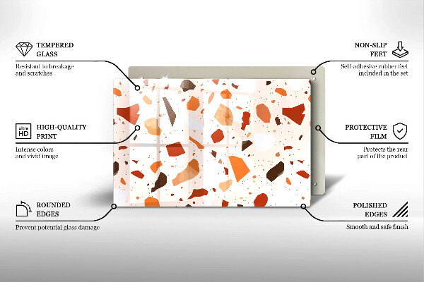 Protège plaque de cuisson Grès décoratif