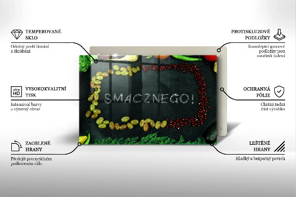 Protection plaque induction Inscription Smacznego!