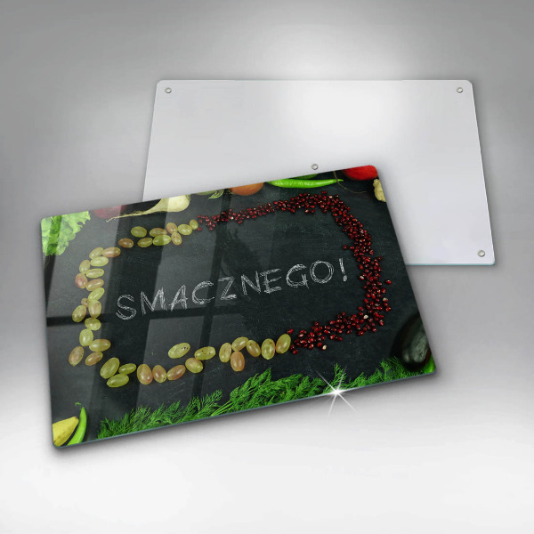 Protection plaque induction Inscription Smacznego!