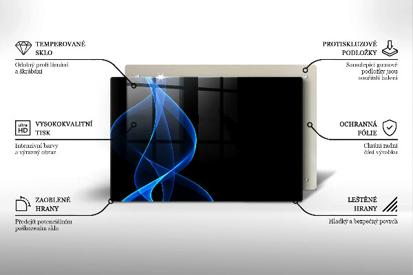 Protection plaque induction Lignes bleues de fumée