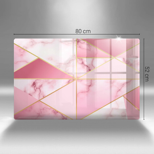 Protection plaque induction Marbre géométrique