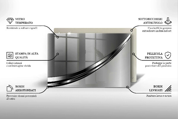 Cache plaque de cuisson Abstraction du métal