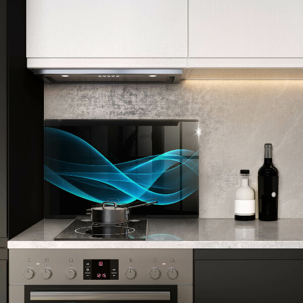 Cache plaque de cuisson Abstraction bleue