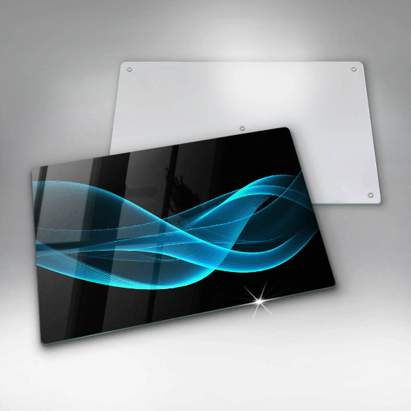 Cache plaque de cuisson Abstraction bleue