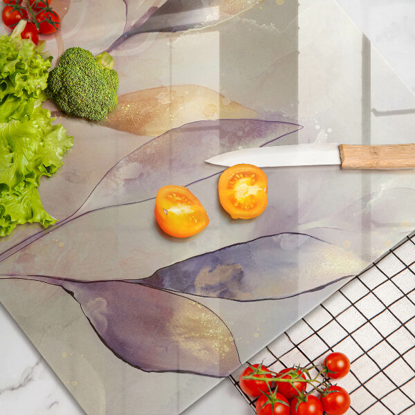 Cache plaque de cuisson Feuilles de bohème peintes