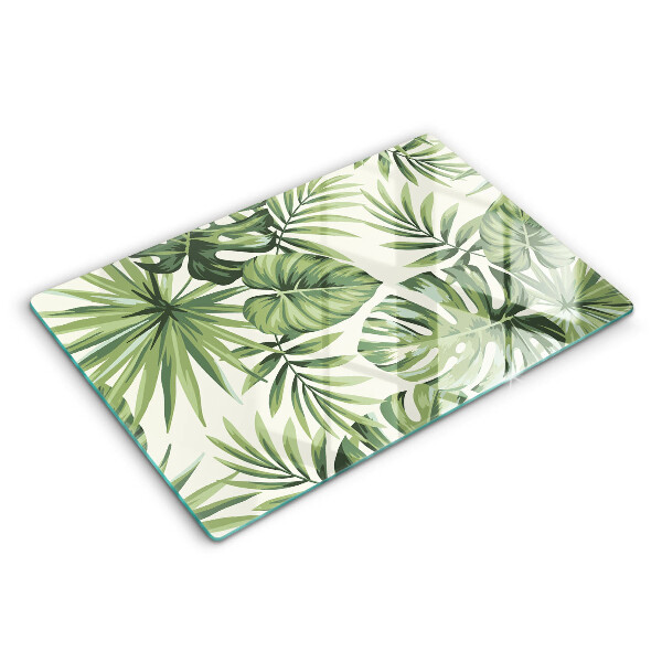 Cache plaque de cuisson Illustration de feuilles de Monstera