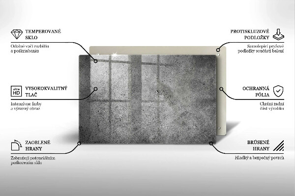 Cache plaque de cuisson Texture de pierre en béton