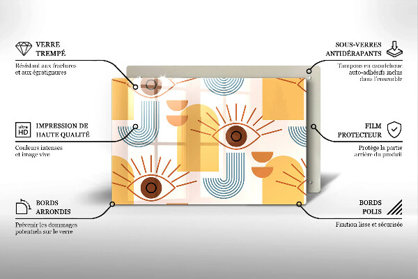Protection plaque induction Modèle d'yeux bohème
