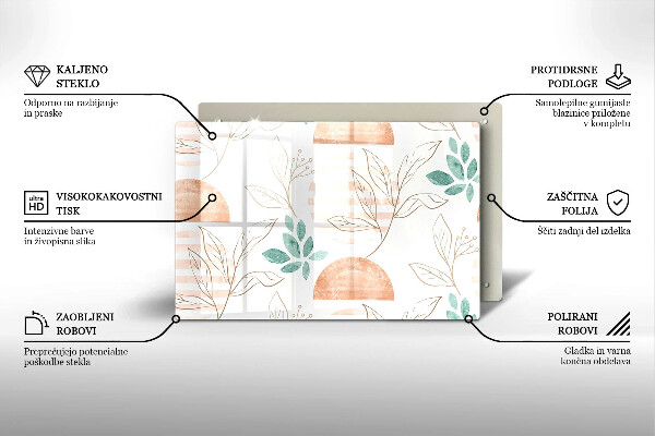 Protection plaque induction Modèle de feuilles de bohème