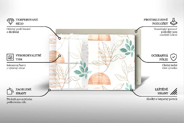 Protection plaque induction Modèle de feuilles de bohème